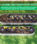 Raised Bed Drip Irrigation Kit For Flower Beds Up To 4x8 Feet DIY Garden Grid Watering System with flowers and plants