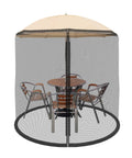 Patio Umbrella Mosquito Net With Zippered Mesh For 7.5 Foot Umbrellas, Bug Screen To Keep Out Insects, Weighted Bottom, Easy Entry