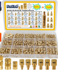 Heat Set Threaded Inserts Kit With Knurled Brass Inserts Sizes M2 And M25 And M3 And M4 And M5 And M6 For 3D Printing And DIY Projects
