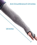 Heavy Duty Cut Resistant Arm Sleeves With Thumb Hole 18 Inch Anti Abrasion Safety Arm Guard For Garden And Kitchen Bite Proof Protection For Thin Skin EN388 Level 5 1 Pair