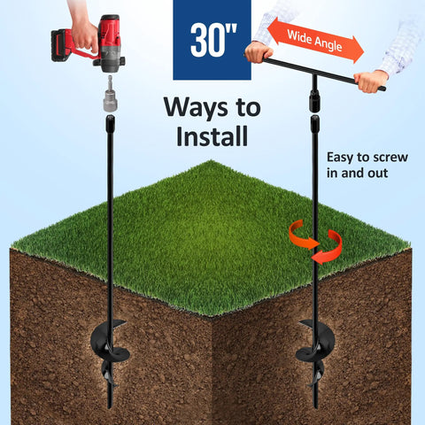 Heavy Duty 30 Inch Ground Anchors Kit Of 4 Screw In Earth Anchors installation methods for swing sets and sheds.
