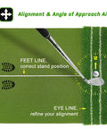 Oversized 6 By 4 Ft Golf Hitting Mat For Driver And Iron Practice Indoor Outdoor Pro Grade Turf With Alignment Lines And Guide