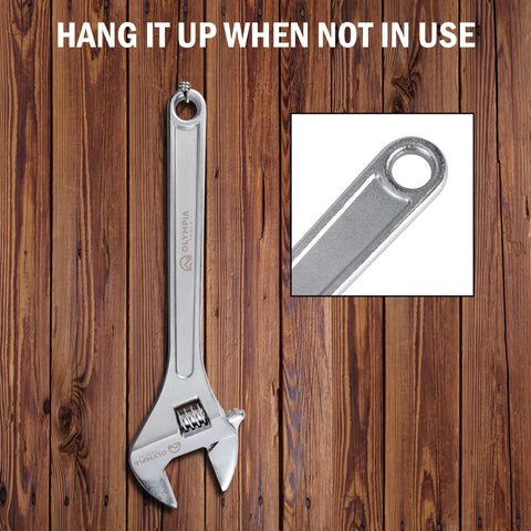 18 Inch Adjustable Wrench Heavy Duty Drop Forged Steel Chrome Plated With Precision Machined Jaws Rust Resistant