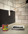 Applying Liquid Rubber Sealant That You Can Brush, Roll, Dip Or Pour On For A Watertight Flexible Coating in basement, 16 oz