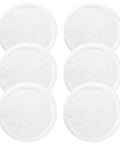 Replacement 8.6 Inch Soft Mop Pads For SpinWave 2039 Series Hard Floor Cleaner 6 Pack Fits 2124 2039A shown in white texture