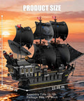 Pirate Ship Building Set With Lights 2288 Piece Three Masted Model That Works With Lego Large Boat Building Block For Adults Great Home Decor And Birthday Gift For Boys Eight To Fourteen, 22.05 in