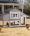 Ultimate Chicken Coop With Run And Wheels For Outdoor Backyard Poultry Hen House With Slide Out Tray Weatherproof Roof