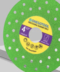 Heavy Duty 4.5 Inch Diamond Saw Blade For Angle Grinder Cuts Like Butter On Porcelain Ceramic Tile And Marble Zero Mess Guarantees Snap Perfect Cuts For Any Weekend Warrior Project 5 Pack Set in green design.
