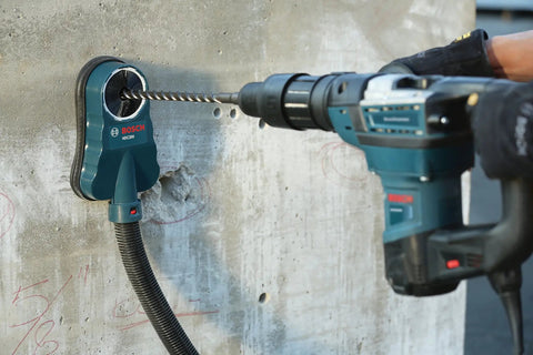 Dust Collection Attachment For SDS Max Hammer Drill With Dual Air Chambers And Wall Suction, Vacuum Nozzle Fits 1-3/8 Inch