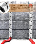 Six Pack Pipe Insulation Foam Tubes With Spiral Aluminum Foil Wrap Waterproof Outdoor Pipe Covers For Bends And Irregular Pipes Half Inch Inner Diameter 12 Or 15 Inch Length Flexible Fit on outdoor red pipes