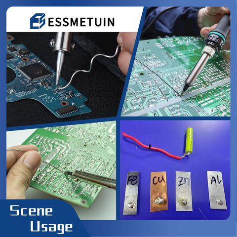 Aluminum Solder For Soldering Projects, Lead Free Core Solder With Flux For Stainless Steel And Nickel Sheets, shown in use