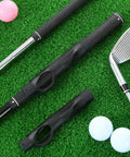 Three Pack Golf Grip Trainer Set For Right Handed Golfers Easy Swing Trainer Accessories on grass with clubs and balls