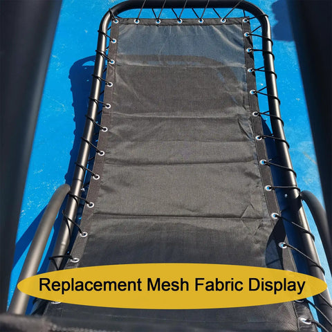 Black Waterproof Vinyl Mesh Replacement With Rope For Patio Curved Hanging Lounge Chair And Chaise Lounger Swinging Chair Replacement Fabric Plus Accessories For Easy Outdoor Setup And Cozy Comfort No Fade