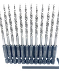 Durable Tapered Wood Drill Bits Set, 12 Piece, Size Nine Sixty Fourth Inch, Replacement for Countersink Bit Set, All Bits The Same Size