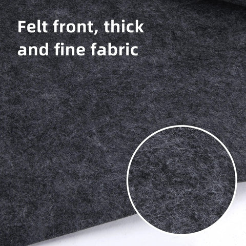 Close-up of thick felt fabric texture detail on 8.2 By 8.2 Foot Outdoor Storage Shed Floor Mat Waterproof Dustproof Anti Slip Carport Floor Protector For Patio Gear And Outdoor Spaces Keeps Your Shed Floor Safe From Wear And Moisture.