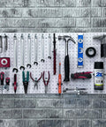Heavy Duty Pegboard Set Of 2 Wall Panels 22 By 18 By One Eighth Inch Holes For Home Office Garage Storage And Organization White