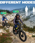 Powerful Dual Motor 9000W Fat Tire Electric Bike For Adults on rocky trail, shown for riders 5'7" to 6'4"