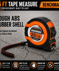 Three Pack 25 Foot Tape Measures With Easy Read Fractions To One Eighth Inch, Magnetic Tip, Quick Lock Tension, Auto Wind