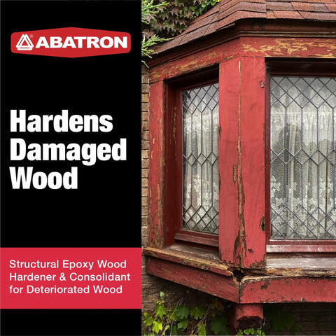 Epoxy Wood Consolidant For Fixing Rot And Strengthening Windowsills Sash Frames Columns Floors Millwork Antiques And Furniture Includes 6 Oz Part A And 6 Oz Part B image of a restored bay window using the consolidant.