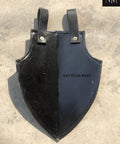Medieval Markward Shield Tasset Armor for Cosplay and LARP Blackened Steel Viking Thigh Armor with Belt Loops