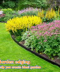 Flexible No Dig Landscape Edging Kit With 100 Ft Border And 100 Upgrade Stakes One Point Five Inch Tall Plastic Garden Border