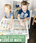 Children engaging with Cool Math Posters For Elementary Classrooms With Multiplication Chart And Place Value Chart Laminated 11x17
