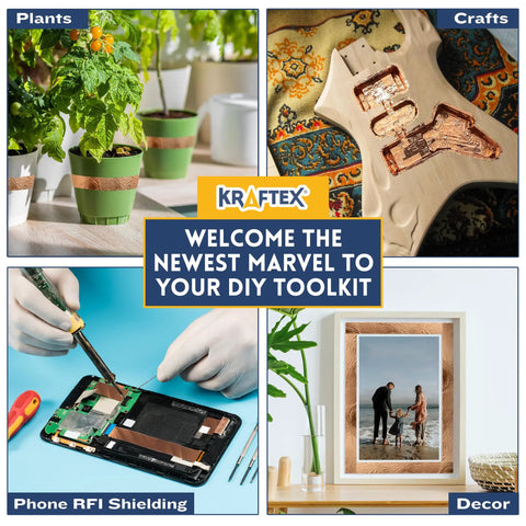 Dope Copper Tape 1 Inch By 66 Ft Conductive Adhesive Foil used on plants, crafts, phone shielding, and decor