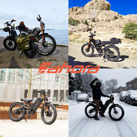 Badass Dual Motor Electric Mountain Bike Featuring Heavy Duty 60V 80Ah Battery And 5600W Kickass Power With 26 Inch Fat Tires air suspension on rocky terrain.