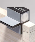 Dovetail Saw Guide With 45 Degree And 90 Degree Combo Magnetic Tool for woodworking, CNC aluminum marking guide on wood edge.
