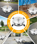 Collage image of 14 Inch Pressure Washer Surface Cleaner With Four Wheels Stainless Steel Construction on various surfaces.
