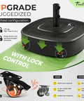 Upgrade design of Mobile Umbrella Base With Four Wheels 154 Lb Capacity Fillable With Water Or Sand Heavy Duty Lock It In