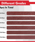 24 Pack Half Inch By Eighteen Inch Aluminum Oxide Sanding Belts For Belt Sanders, Assorted Grits 40 60 80 120 180 240