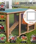 Outdoor enclosure with 1/4 inch square mesh, blocking various animals. Heavy Duty 1/4 Inch Hardware Cloth 48 Inch Wide 50 Foot Roll 23 Gauge