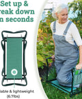 All In One Garden Kneeler And Seat With Knee Cushion And Flip Design For Comfortable Gardening in use by woman