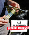 Person applying Ceramic Bike Grease For Bottom Brackets, Hubs, And Headsets, Advanced Nonstick Ceramic Lubricant, 2oz tube