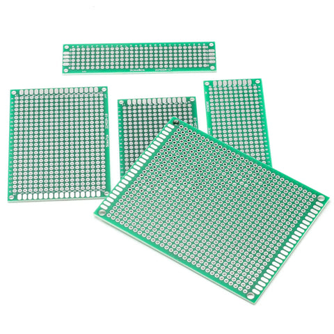 40 Pack Prototyping Printed Circuit Boards Kit With Five Size Universal Perforated Solderable Proto Boards For DIY Electronics Projects Plated Through Holes For Easy Soldering