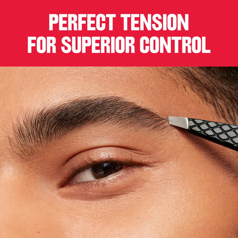 Precision Slant Tip Tweezer For Easy Hair Removal, Stainless Steel Grooming Tool tweezing eyebrow hairs