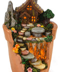 Flower Pot Garden Cottage Solar Light For Outdoors Cozy Outdoor Yard Lantern With Flickering LED Glow And Solar Powered Vibe