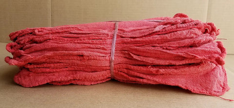 100 New Shop Rags And Industrial Cleaning Towels 14x14 Red For Auto Shops And Body Shops, Garages, Paint Booths, Lube Centers, And Janitorial Use