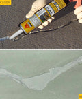 Application of Heavy Duty Gray Polyurethane Self Leveling Crack Sealant filling a crack in concrete for lasting protection.
