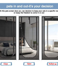 Heavy Duty Pet Screen Door For Door Openings Up To 30 By 80 Inches Cat Proof Mesh With Zipper Closure Keeps Cats From Slipping Out