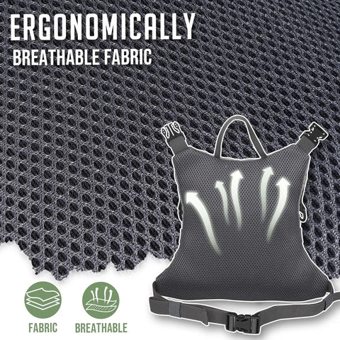Fly Fishing Chest Pack With Workstation And Quick Release Lightweight Tackle Bag showing ergonomic breathable mesh fabric.