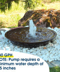 Submersible Water Pump 880GPH 60W Ultra Quiet Fountain Pump With Dry Burn Protection 9Ft Lift For Fish Ponds Fountains