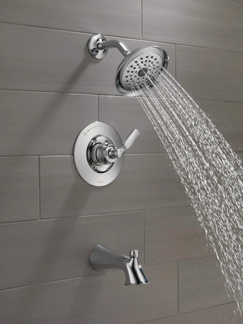 Woodhurst 14 Series Bathtub And Shower Faucet Set With Chrome Shower Head And Handle Kit Valve Trim Kit Chrome T14432