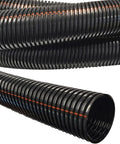 Badass Non Slit Wire Loom 1000 Ft Flexible Conduit UV Resistant Nylon Cable Sleeve showing smooth black design for heavy duty wiring.