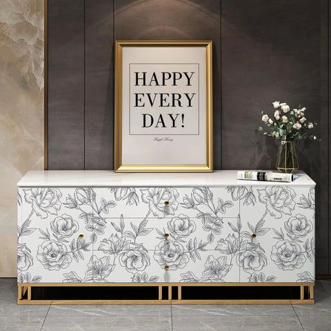 Black And White Vintage Floral Wallpaper Peel And Stick Roll 17.7 Inch Wide By 236 Inch Long For Walls Cabinets Bedroom
