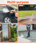 Pressure Washer Gun And Hose Kit With 25 Ft Heavy Duty Hose And Replacement Wand 5 Nozzle Tips M22 Fitting Universal Fit