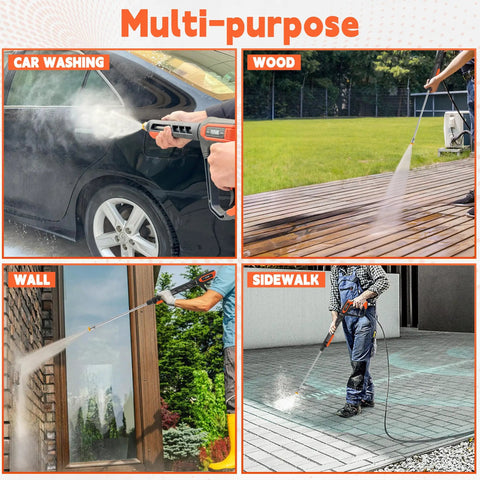 Pressure Washer Gun And Hose Kit With 25 Ft Heavy Duty Hose And Replacement Wand 5 Nozzle Tips M22 Fitting Universal Fit