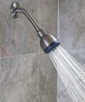 High Pressure Shower Head With 3 Inch Face, Anti Clog Nozzles, Adjustable Brass Ball Joint, 2.5 GPM, Brushed Nickel Wall Mount
