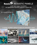 Game Changing Decorative Acoustic Wall Panels For Living Room Noise Block Sound Absorbing Foam Boards visualizing NRC average 0.95.